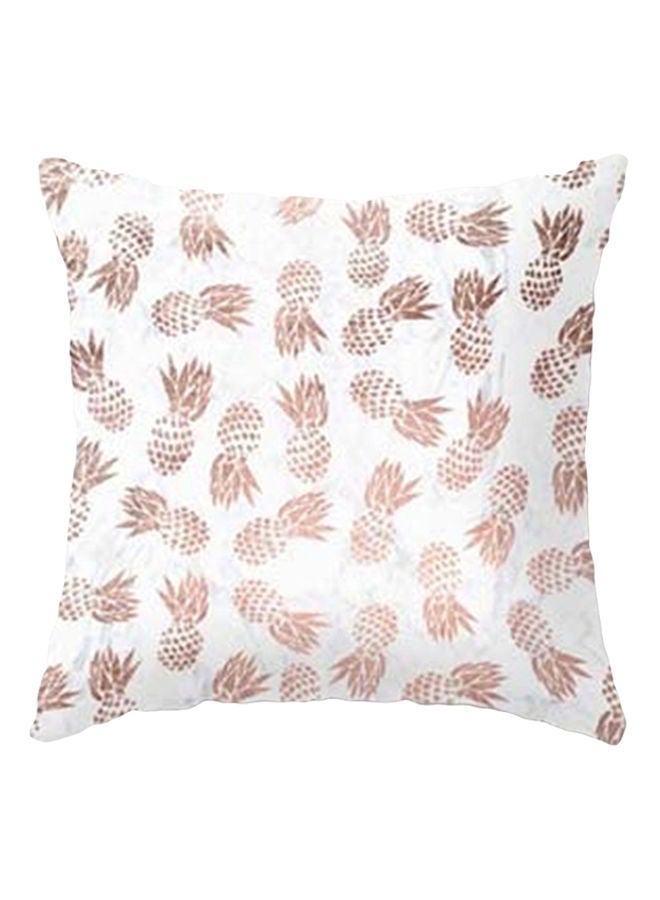 NIBEMINENT Geometric Striped Flower Throw Pillow Cover White/Brown 45x45centimeter 