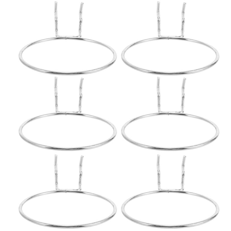 6pcs Heavy Duty Iron Pegboard Hooks 63mm Inner Diameter Double Wire Design for Workshop Garage Tool Organization - Image 2