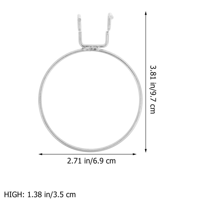 6pcs Heavy Duty Iron Pegboard Hooks 63mm Inner Diameter Double Wire Design for Workshop Garage Tool Organization - Image 3