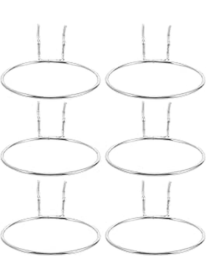 6pcs Heavy Duty Iron Pegboard Hooks 63mm Inner Diameter Double Wire Design for Workshop Garage Tool Organization - Image 1