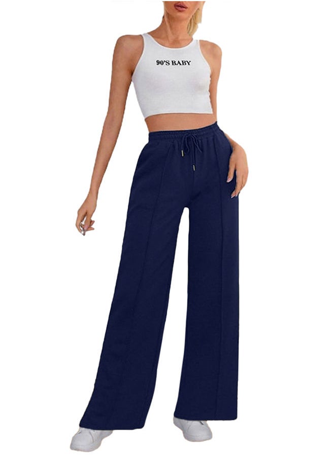 Nileton - Sport Sweatpants Wide Leg With Line – High Waist - Side Pockets - Image 1