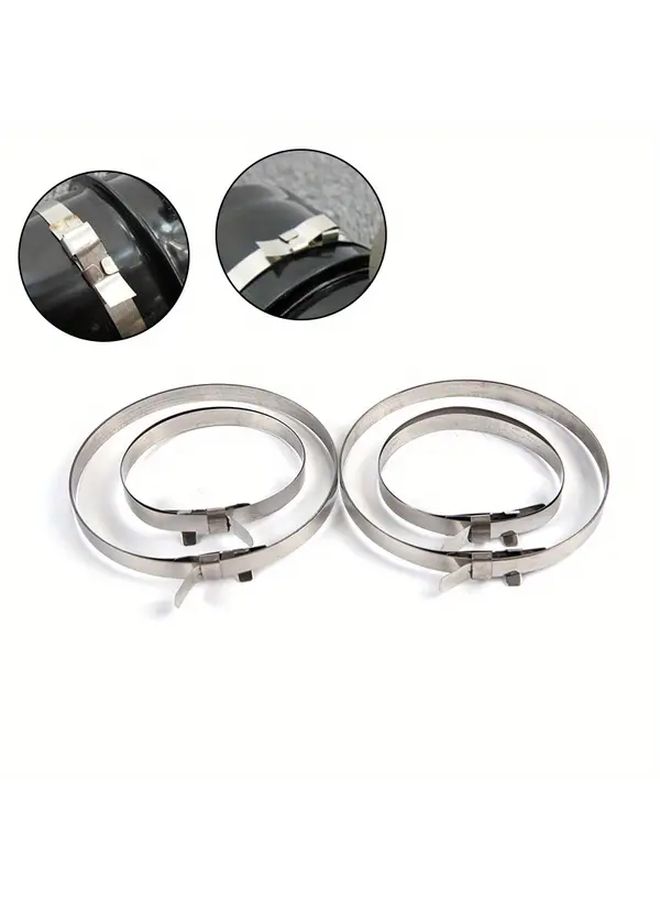 2 Sets Stainless Steel CV Joint Boot Clips Kit Durable Metal Clamps For Auto Driveshaft - Image 1