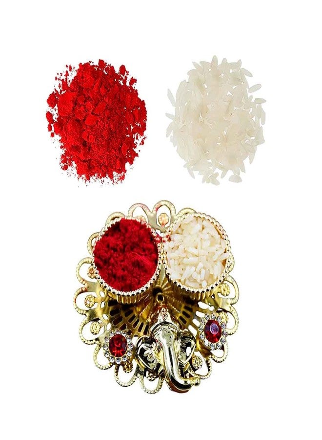 Natali Traders Set of 3 Rakhi for Brother with Roli Chawal Chopra | Flower Rakhi | Fancy Rakhi Bhaiya, Bhai, Veera | Exclusive Rakhi - Image 4