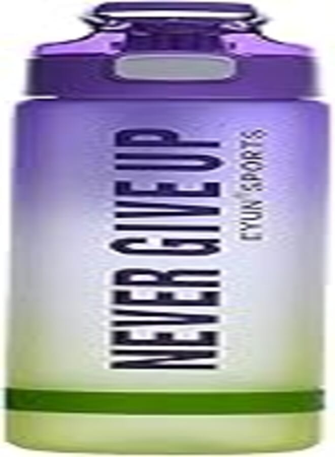 EYUN Sports Water Bottle 1000 ml, BPA Free Leakproof Motivational Water Bottle for Travel, Fitness, Outdoor Sports, Home, School,Gym,Yoga &Office -Multicolor (Purple/Green))