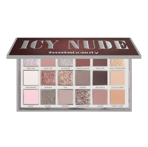 Huda Huda Limited Edition Icy Nude Eyeshadow Palette  056 oz  161 g  18 SHADES