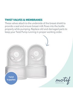 Set Of 2 Twist Valves And Membranes Replacement Parts For Motif Twist Breast Pump - pzsku/Z1185A5569A5C429A11DBZ/45/_/1697460180/52f279db-b3de-4ce3-94b7-f0bfec835e48