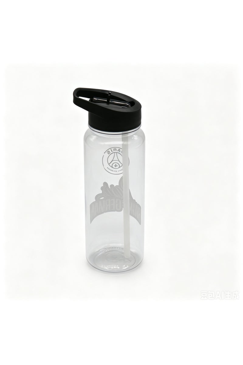Bamboo Bark Paris Saint Germain Plastic Water Bottle 600ml with Straw Lid, PSG Football Leakproof School Bottle for Boys, Teens & Kids, Reusable Sports Bottle for Gym, Travel & Outdoor Use (Green & Black) - Image 4