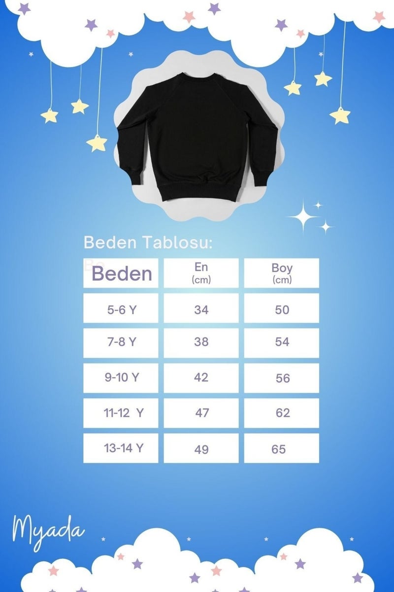Myada - Special Design Adventure Exploring Printed Oversize Kids Sweatshirt 11134 - Image 1