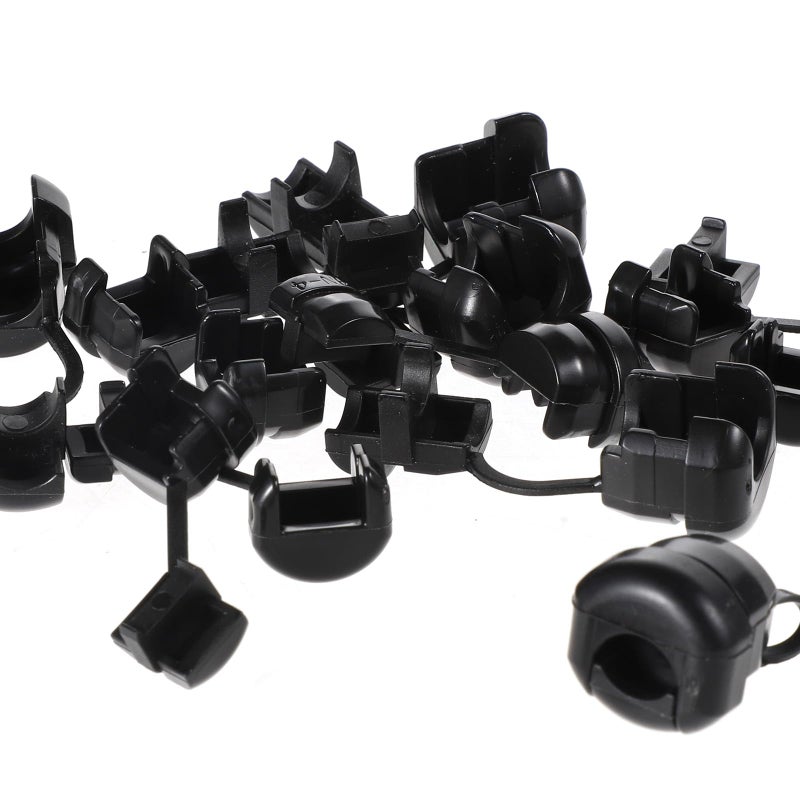 Trinkrittey 10pcs 6N-4 & 4N-4 Round Strain Relief Cord Connector Blcak Electric Cable Protector Buckle Clip Insulating Cable Bush Grommet for Electrified Railways Power Network Wire Home Wire Cover Management - Image 5