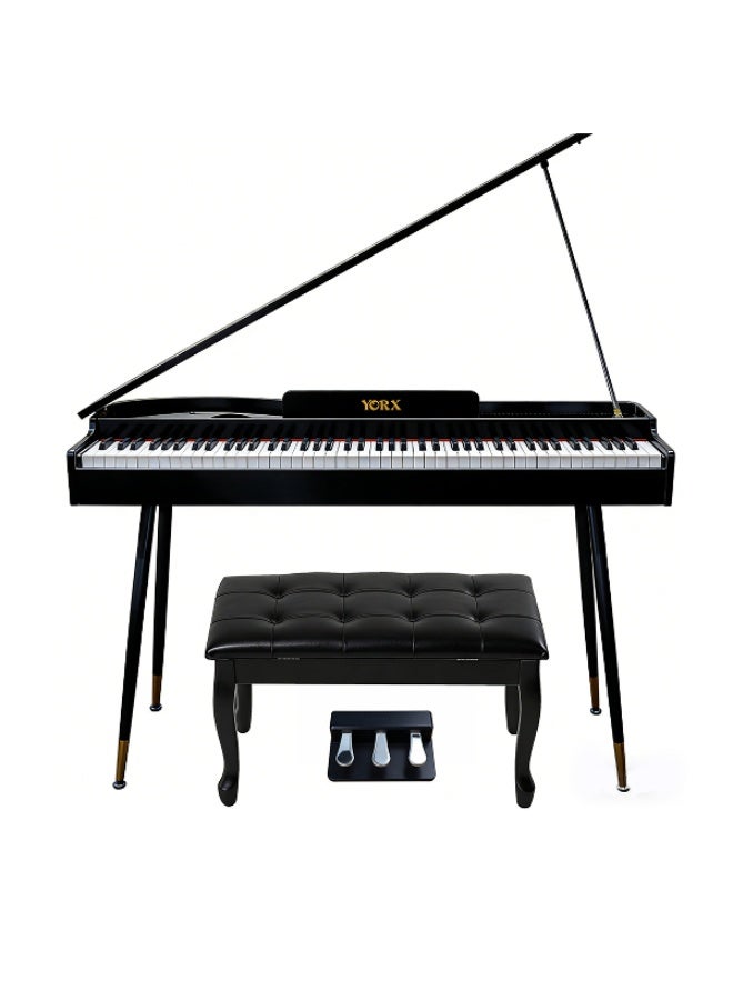 YORX YR-88 BK 88-Key Digital Piano with Heavy Hammer Action and Bench – Black - Image 2