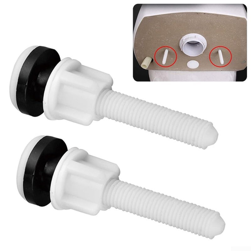 Plastic Toilet Seat Hinge Bolts 80mm Long 10mm Diameter with Washers 2 Pack for Repair - Image 5