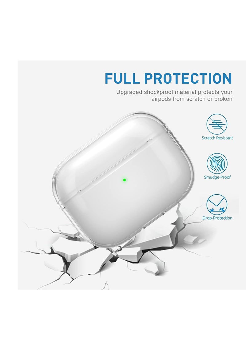 Generic - Case with Cable for AirPods Pro  | Durable Cover with Detachable Lanyard | Suitable for Wired & Wireless Charging | Clear TPU Case Cover + Polyester Strap (Transparent) - Image 1