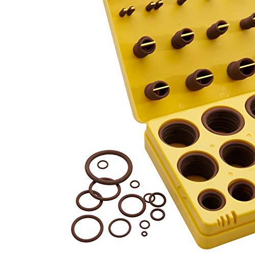 BUSY-CORNER 382 Pieces FKM O Ring Kit, Fluorocarbon 75A, 30 Inch Sizes, Chemical Resistant and Oil Resistance O-Rings for Various Chemicals, Hydraulic, Cylinders, Plumbing (Yellow Box, Brown Orings) - Image 4