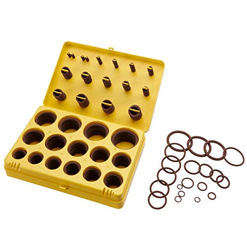 BUSY-CORNER 382 Pieces FKM O Ring Kit, Fluorocarbon 75A, 30 Inch Sizes, Chemical Resistant and Oil Resistance O-Rings for Various Chemicals, Hydraulic, Cylinders, Plumbing (Yellow Box, Brown Orings) - Image 5