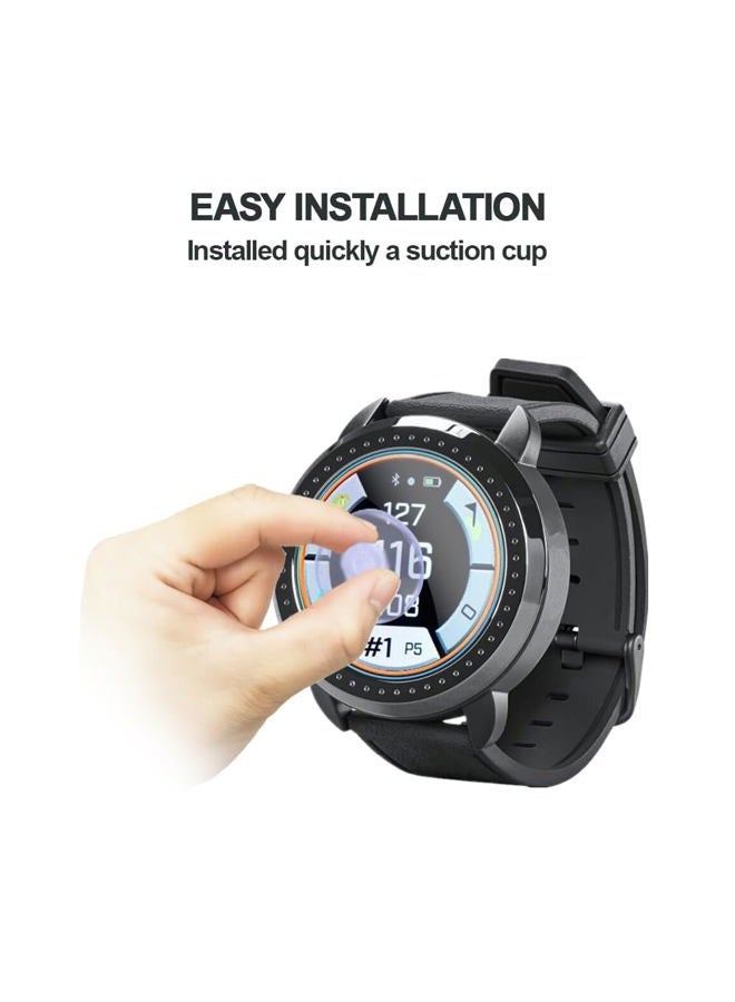 MIHENCE Compatible for Bushnell ION Elite Watch Screen Protector, 9H Anti-Scratch Tempered Glass Protective Film for iON Elite Black Golf GPS Watch [ 3PCS ] - Image 2