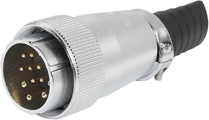 WS32 13 Core Male Aviation Plug Connector Silver Color - Image 1