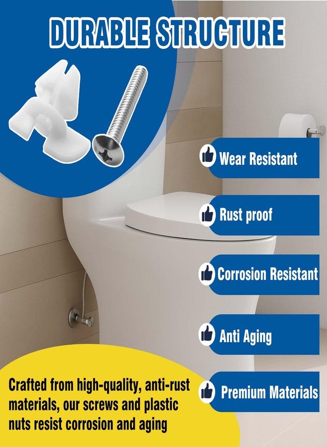 YZSGW 1133024 Toilet Seat Bolts Hardware Kit Compatible with Kohler Toilet Seats Parts 1239016, 1133070 - Image 3