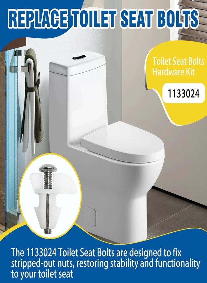 YZSGW 1133024 Toilet Seat Bolts Hardware Kit Compatible with Kohler Toilet Seats Parts 1239016, 1133070 - Image 4
