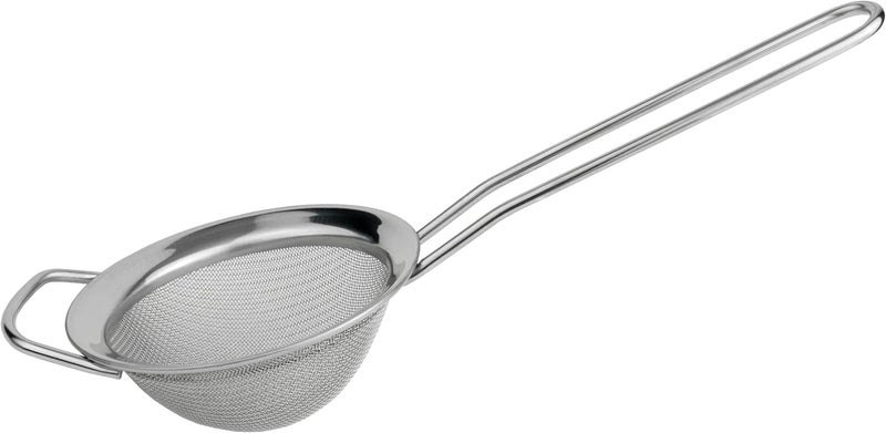 GRUNWERG ST-3004 Fine Mesh Strainer with Polished Rim And Handle, Silver, 4-Inch, 10cm Diameter - Image 1