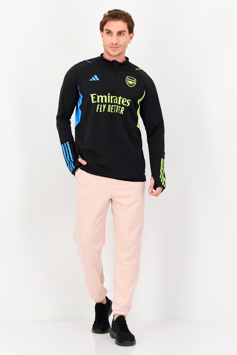 Adidas سويت شيرت رياضي للرجال بأكمام طويلة من أرسنال، أسود - Image 4