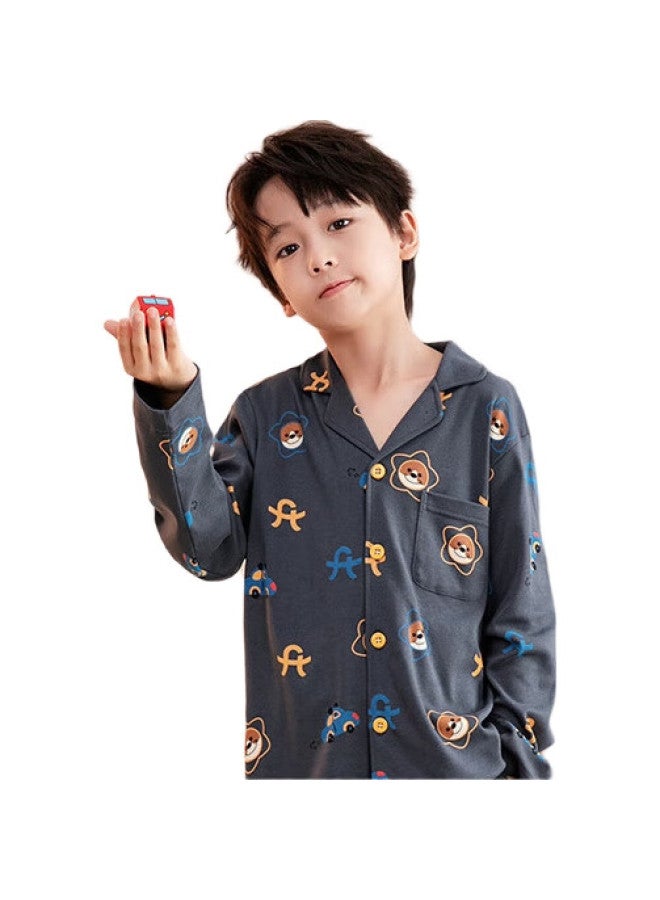 Fenton Children'S Pajamas For Boys, Antibacterial Pure Cotton Spring Cartoon Long-Sleeve Sleepwear For Older Children, Home Wear Q9Fj257930902 - Image 2