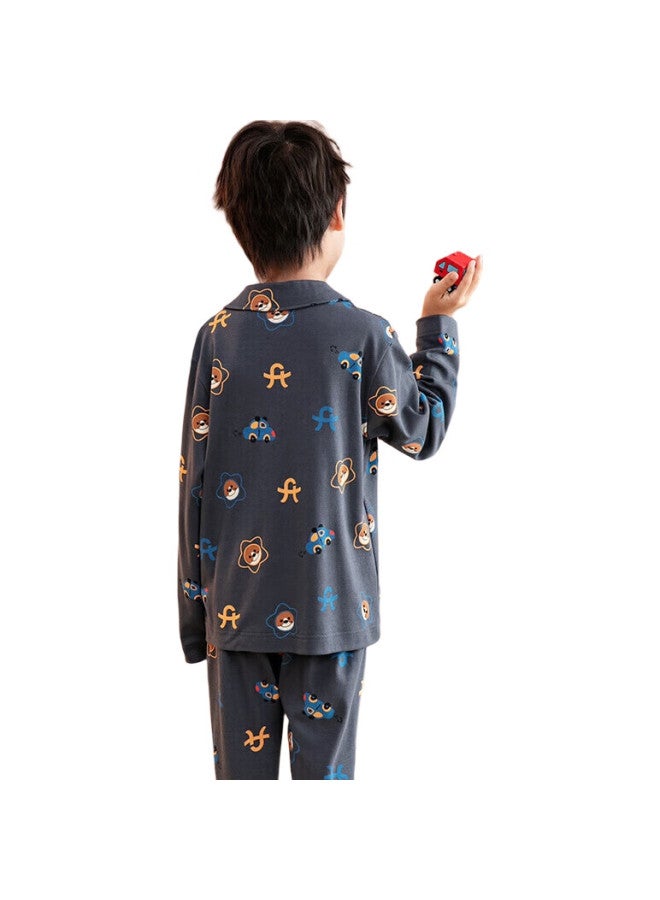 Fenton Children'S Pajamas For Boys, Antibacterial Pure Cotton Spring Cartoon Long-Sleeve Sleepwear For Older Children, Home Wear Q9Fj257930902 - Image 3