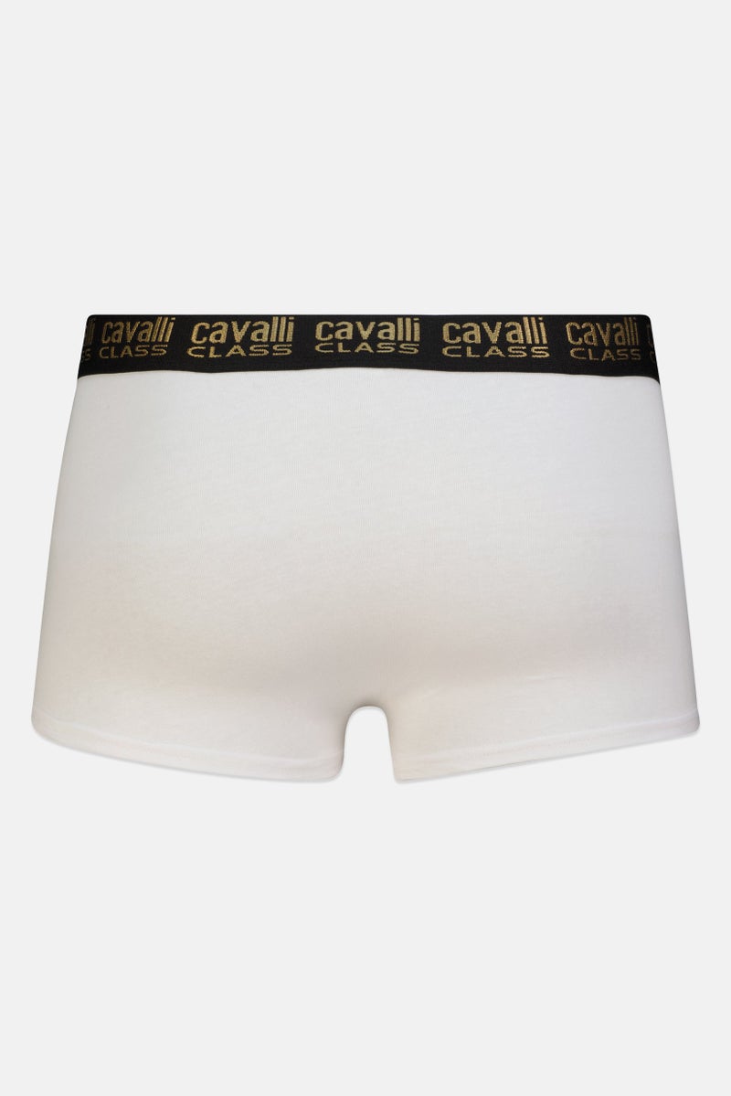 Cavalli Class Men 2 Pieces Brand Logo Trunks, White - Image 2