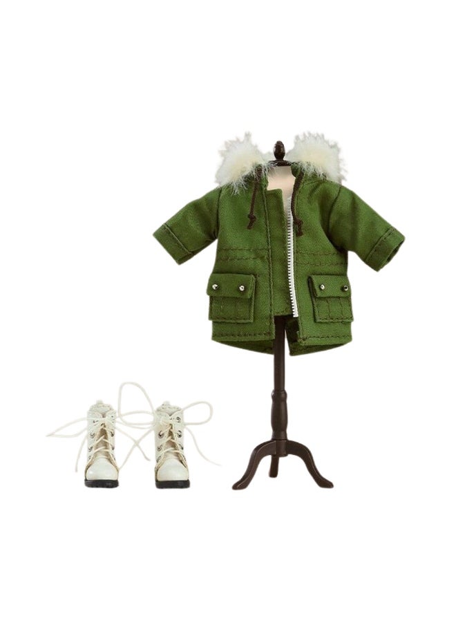 GOOD SMILE COMPANY Nendoroid Doll Warm Clothing Set: Boots & Mod Coat Khaki Green by Good Smile Company 