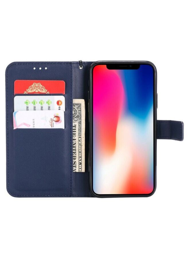 EHOME Wallet Flip Case Cover For Apple iPhone XS MAX Dark Blue - Image 2