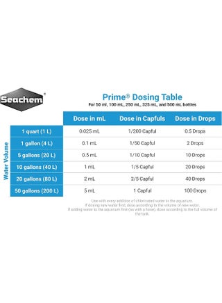 Seachem Prime Fresh and Saltwater Conditioner - Chemical Remover and Detoxifier 100 ml - view 4