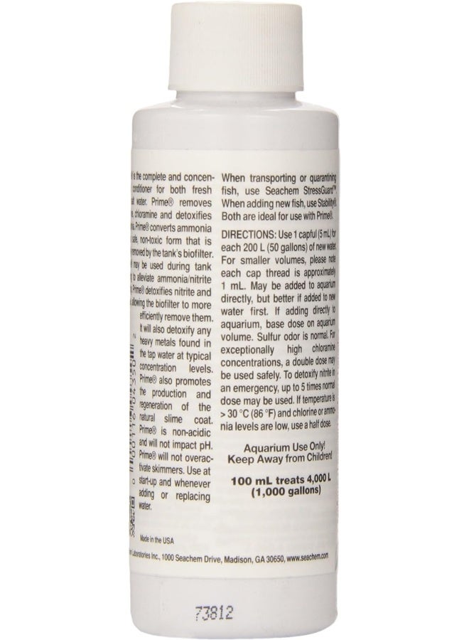 Seachem Prime Fresh and Saltwater Conditioner - Chemical Remover and Detoxifier 100 ml - Image 3