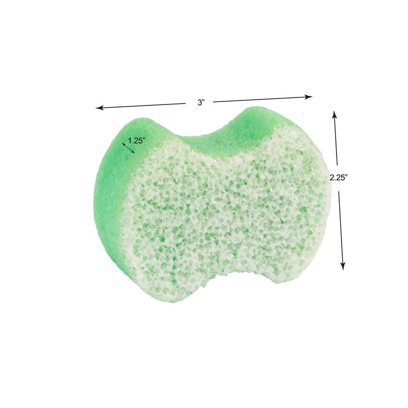 spongeables Spongables Pedi Scrub Foot Exfoliating 20+ Wash Sponge, Green Apple, 1 Count - Image 2