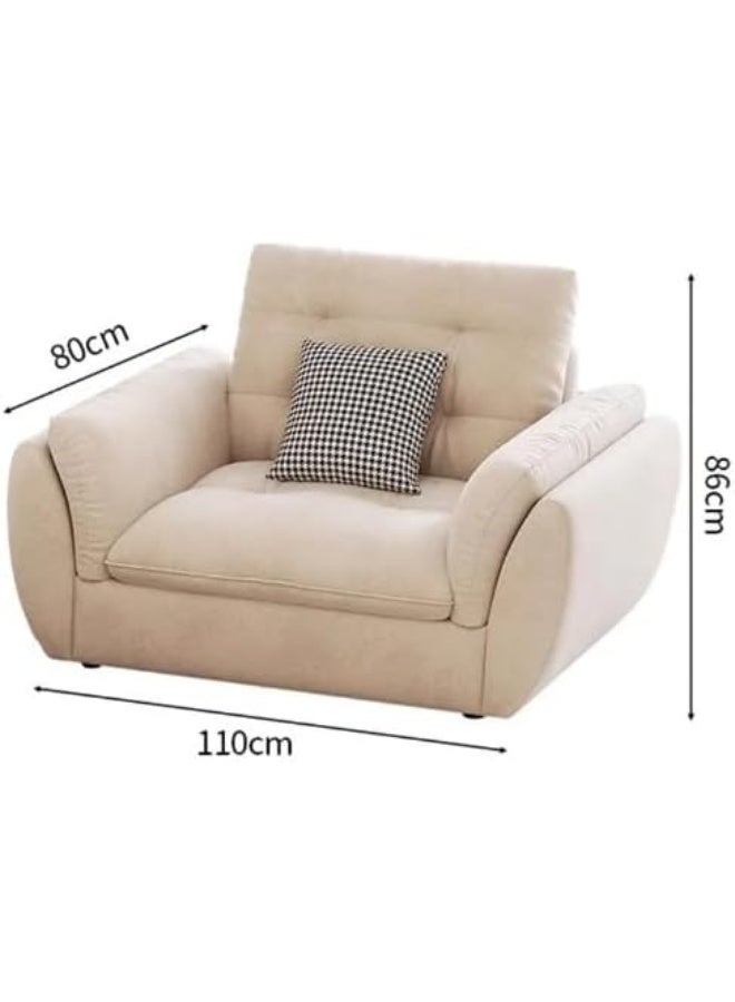 Comfynest Modern Pine Wood Sofa with Cotton-filled Shallow Seat and Tech Cloth Slipcover - Image 2
