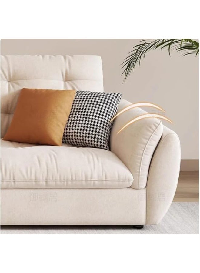 Comfynest Modern Pine Wood Sofa with Cotton-filled Shallow Seat and Tech Cloth Slipcover - Image 3