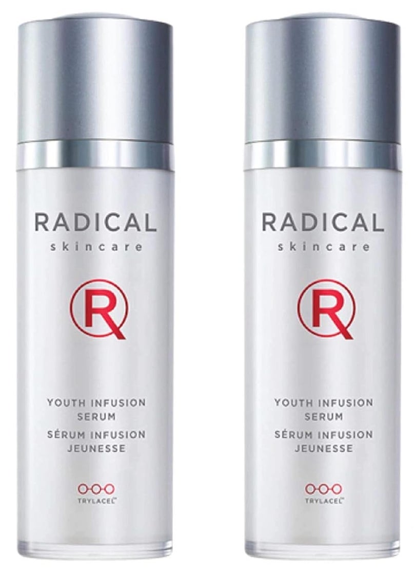Radical Skincare Radical Skincare Youth Infusion Serum  Evens Skin Tone Reduces Fines Lines  Wrinkles  Hydrates  Smooths Skin  For All Skin Types Including Sensitive Skin  Paraben Free 1 fl oz 2 Pack 