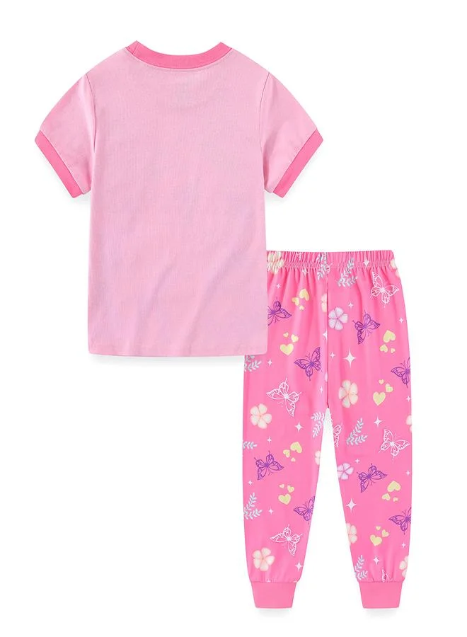babyqlo Royal Unicorn with Butterfly Crown Pajama Set