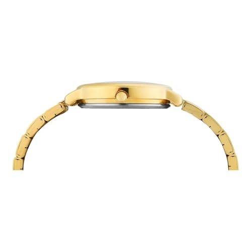 TIMEX Analog Watch for Woman with Green Round Dial & Gold Stainless Steel Bracelet Band Water Resistant Women's Wrist Watches - TWEL19106 - Image 5