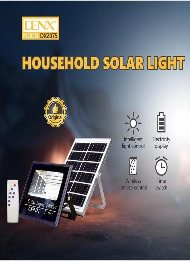 Denx 400W Solar Light Cob Light Ip67 Waterproof And Dustproof With Smart Remote Control - Image 2