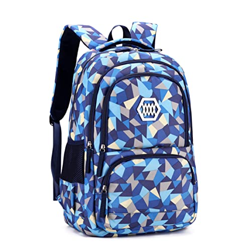 Bansusu Geometric Print Kids Backpack for Girls Boys School Bag Bookbags - Image 1
