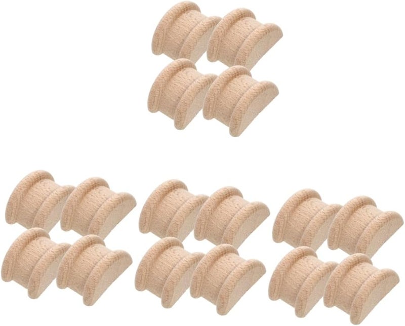 تطبيقات أعمدة رومانية منحوتة من الخشب العتيق باللون الكاكي 4 قطع مقاس 4.5 × 3 × 2 سم للأثاث والجدران والخزائن - Image 2