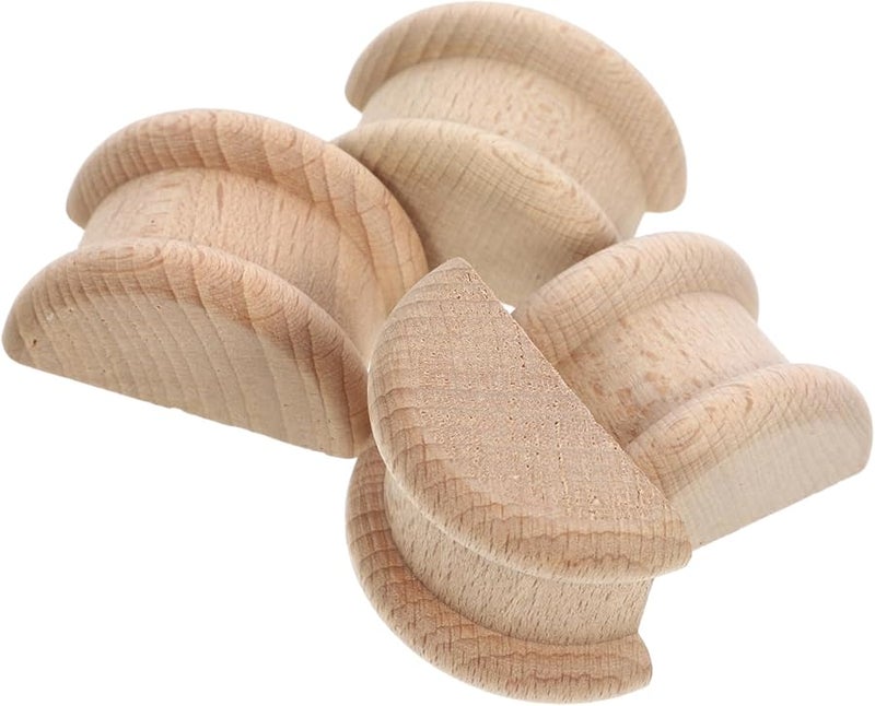 تطبيقات أعمدة رومانية منحوتة من الخشب العتيق باللون الكاكي 4 قطع مقاس 4.5 × 3 × 2 سم للأثاث والجدران والخزائن - Image 5