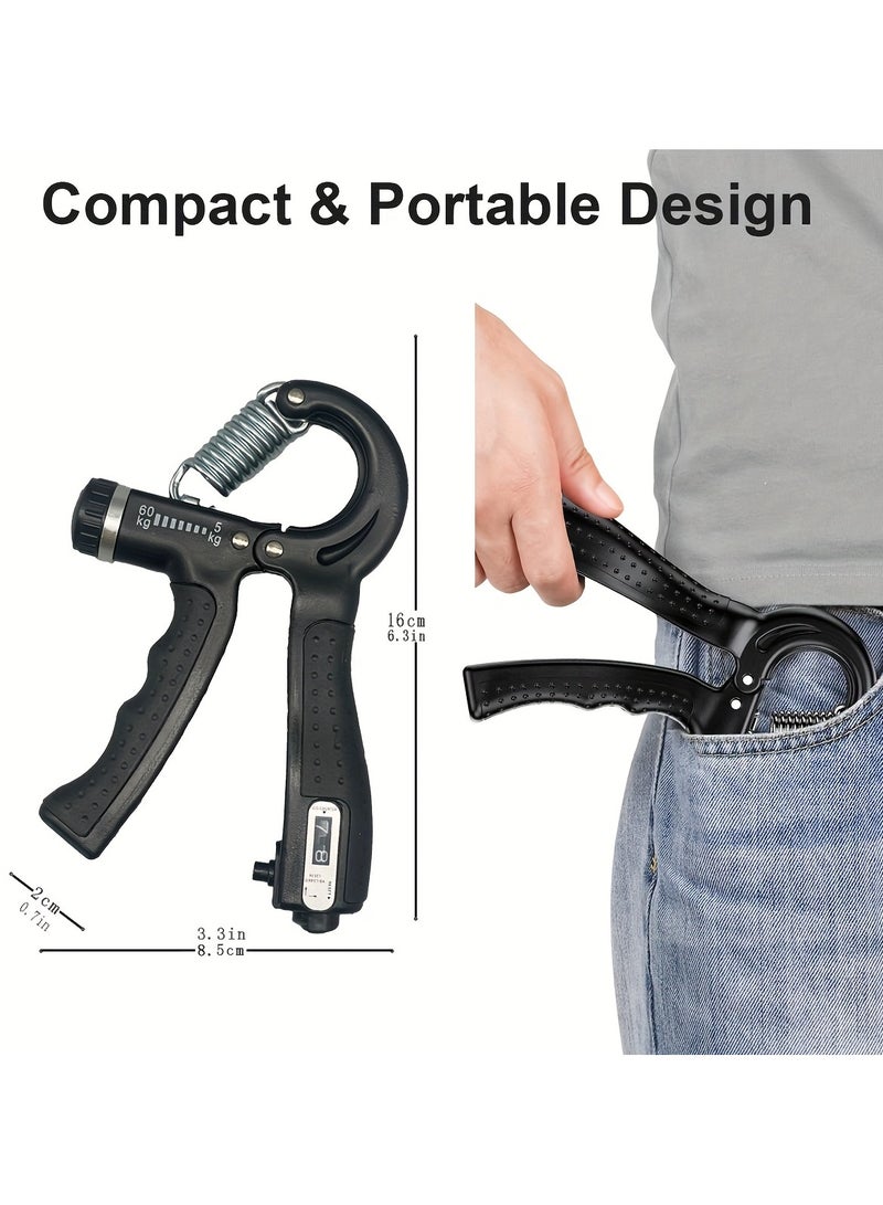 AROAQ Adjustable Hand Grip Strengthener Improve Finger Dexterity & Wrist Strength, Fitness Equipment for Guitar, Golf, Cycling, Piano & Weightlifting, Durable PP Material Grip Strength Trainer - Image 3