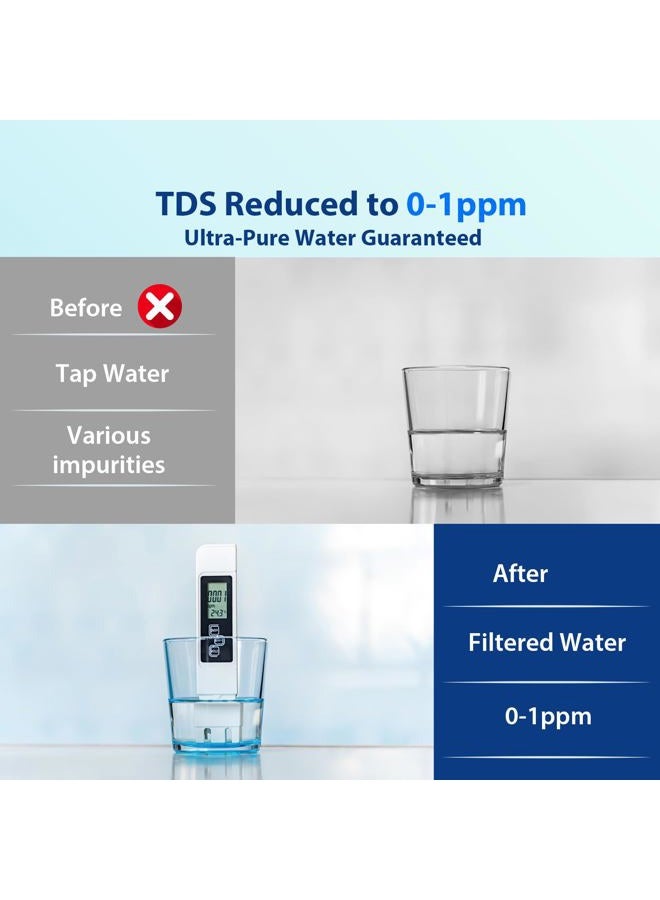 iSpring نظام تنقية مياه الشرب RCC7D 75GPD تحت الحوض 6 مراحل بالتناضح العكسي ومُلين نهائي مع فلتر مياه DI (إزالة الأيونات) - Image 3