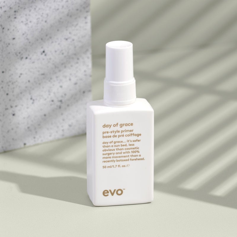 EVO Day Of Grace Pre-Style Primer - Travel Size Lightweight Leave In Heat Protectant Spray To Detangle & Improve Condition - 1.7fl.oz - Image 5