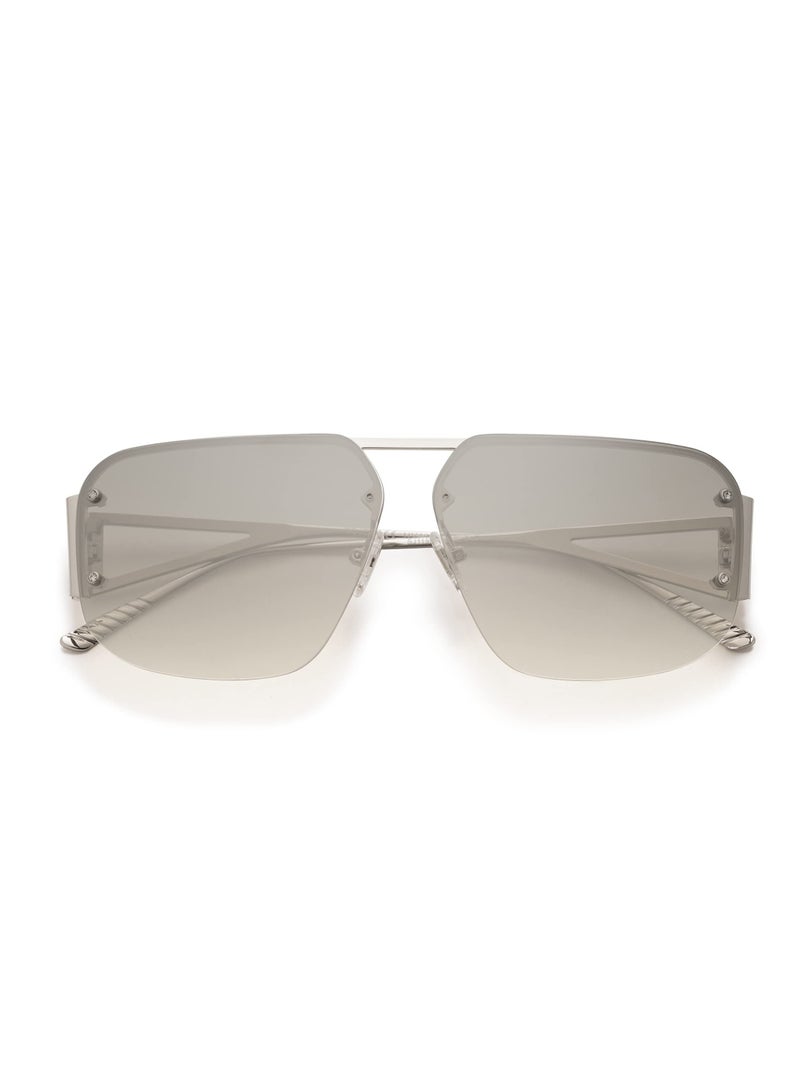 SYOSI Retro Aviator Sunglasses Trendy Aviator Sunglasses Mens Womens Classic Vintage Aviator Sunglasses Squared Metal Rimless Frame Shades for Men and Women for Travel Out Beach Fashion Glasses - Image 3