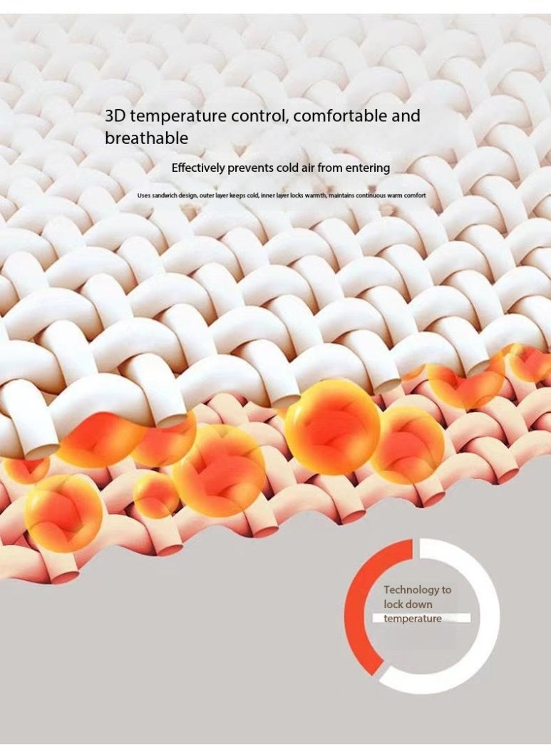 ساكن وشاح عنق دافئ مبطن بالفليس السميك للرجال والنساء، شتائي، واقٍ من الرياح ومتعدد الاستخدامات لركوب الدراجة - Image 3