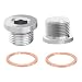 Tanbupu 2 PACK M18 X 15 Universal Fit with 304 Stainless Steel Sensor Plug Inner Hex Head with Red Copper ORing for Automotive Car Bike Motocycle ATV UTV and Other Transportatin - Image 2