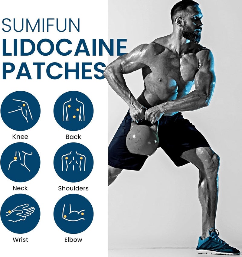 Sumifun 4 Lidocaine Pain Relief Patches 45 Counts Maximum Strength Numbing Gel Patch for Back Knee Neck Joint Ache Muscle Soreness Topical Analgesic FSA or HSA Eligible - Image 4