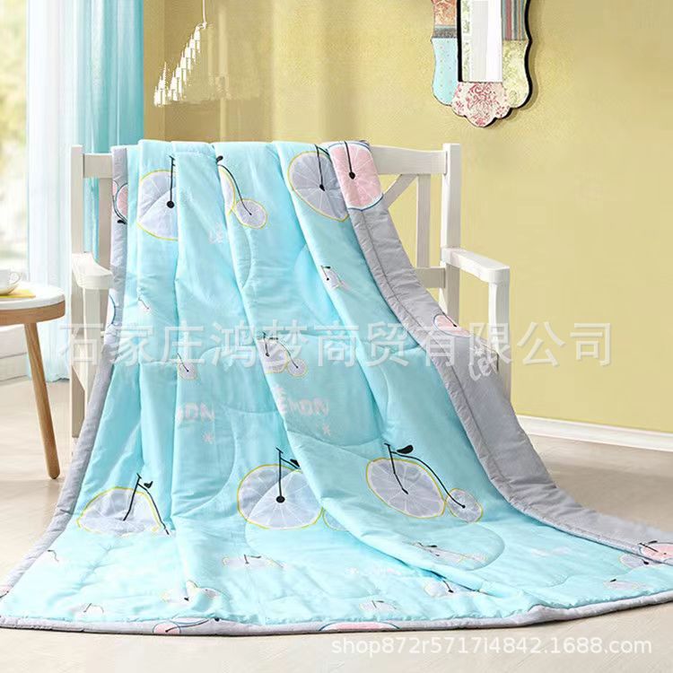 Factory Summer Quilt Air Conditioning Quilt Single Double Thin Quilt Gift Quilt Quilt Core Machine Washable Summer Quilt - Image 1