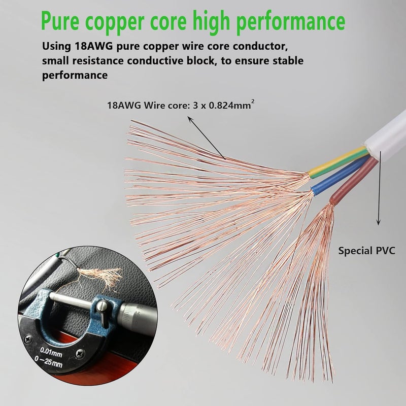 SinLoon ULLP Certification T5 T8 LED Tube Connector Adapter Cable Wire 85 inch Male to Male End Extension Cord for Integrated LED Fluorescent Tube Light Bulb Lamp Holder 2Pack 3Pin MM - Image 2